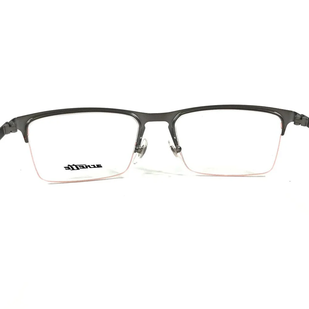 Arnette Eyeglasses Frames TAIL 6118 700 Gray Red Square Half Rim 54-18-140